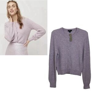 J. CREW NWT Long Sleeve Jeweled Button Wool/Alpaca Cardigan *Supersoft Yarn S